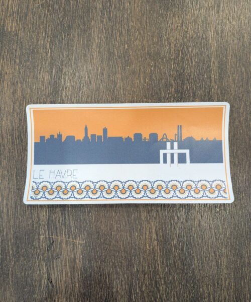 Sticker panoramique Le Havre version 70's